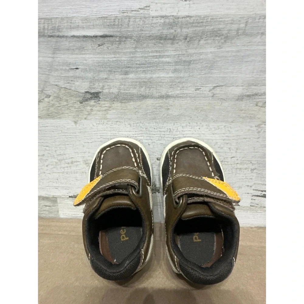 Jumping Jacks Perfection Boat Shoes Toddler 4.5 WW Brown Leather Extra Wide